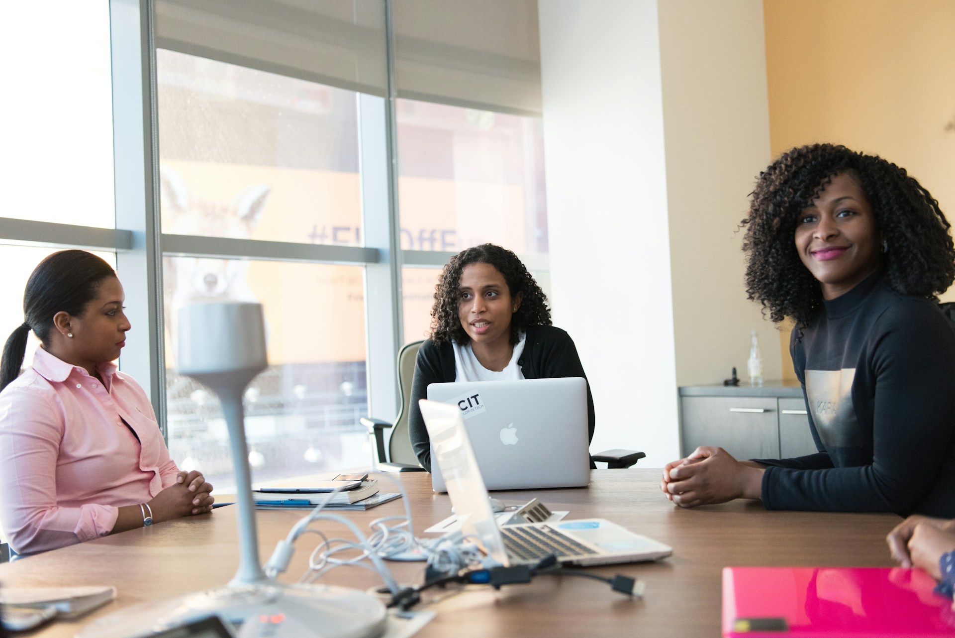 An HR team at work