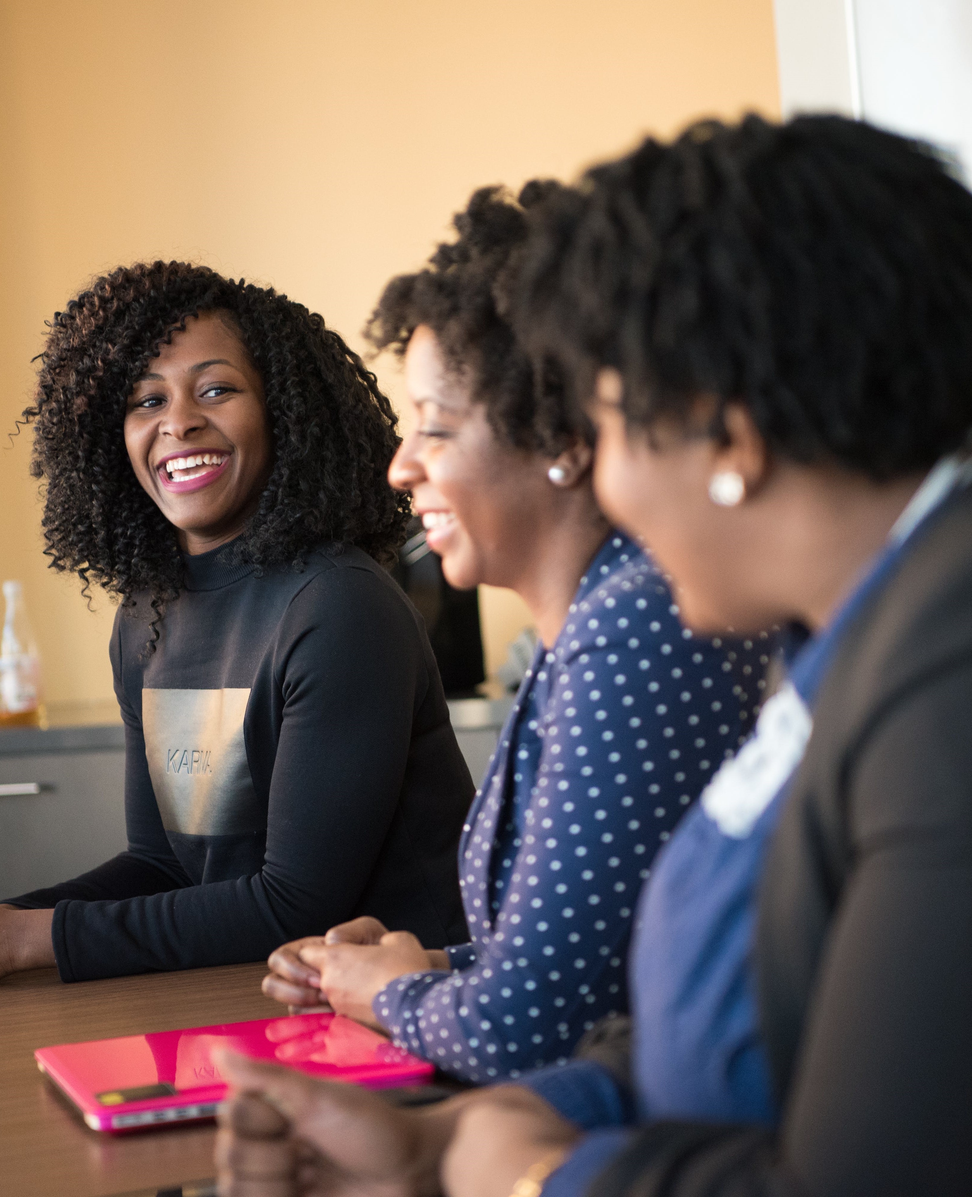 A woman leading a professional session